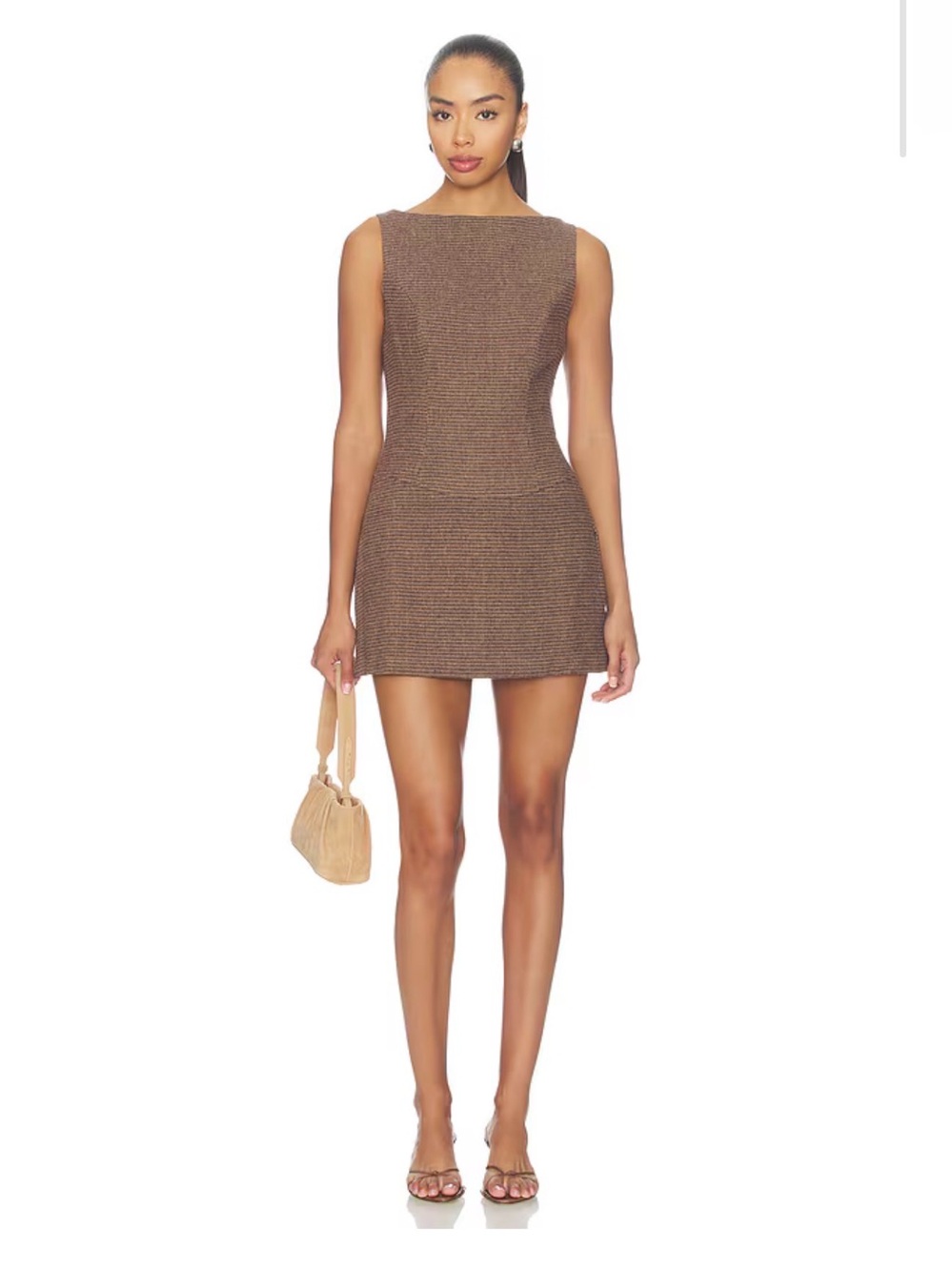 Amanda Uprichard ines romper toffee brown size small